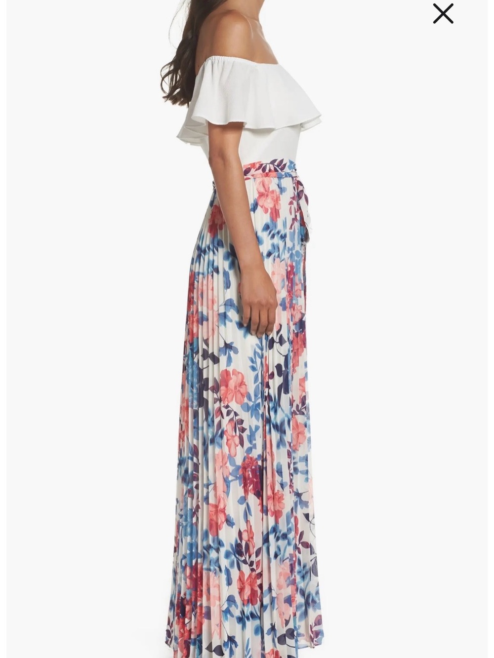 Eliza J Off the Shoulder Floral Maxi Dress - Picture 4 of 17